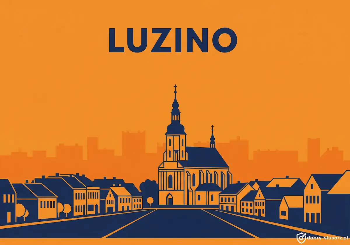 Charakterystyczny kościół w Luzinie - dojazd naszego ślusarza